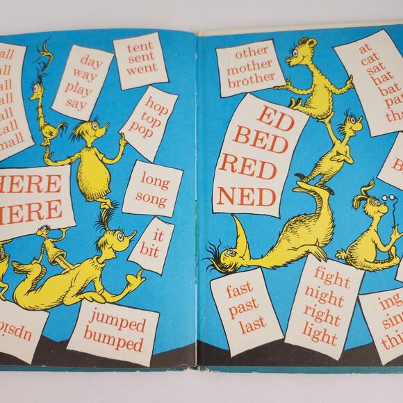 Dr. Seuss Hop On Pop 1963 Vintage Hardcover Book B-29 Beginner Books - Picture 12 of 12